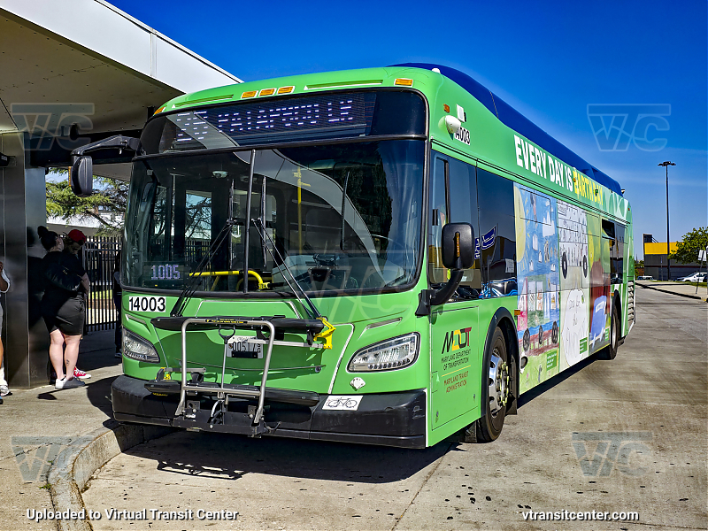 MTA Maryland BaltimoreLink 14003 on LocalLink 26
26 to Pataspco Light Rail Station
New Flyer XDE40

Earth Day Wrap
