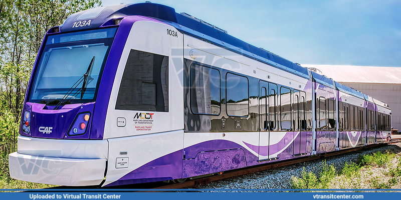 MTA Maryland Light Rail 103 for Purple Line
Photo from MTA Maryland's Purple Line Site
CAF LRV Purple Line
Keywords: MTAMDLR;CAF
