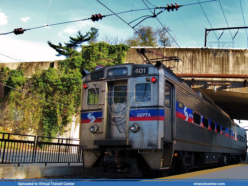 SEPTA Silverliner IV 401 on Cynwyd Line
Cynwyd Line to Cynwyd Station
General Electric Silverliner IV
April 18th 2017
Keywords: SEPTARR;GE