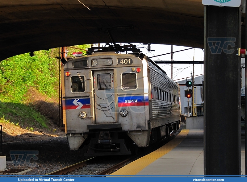 SEPTA Silverliner IV 401 on Cynwyd Line
Cynwyd Line to Cynwyd Station
General Electric Silverliner IV
April 18th 2017
Keywords: SEPTARR;GE