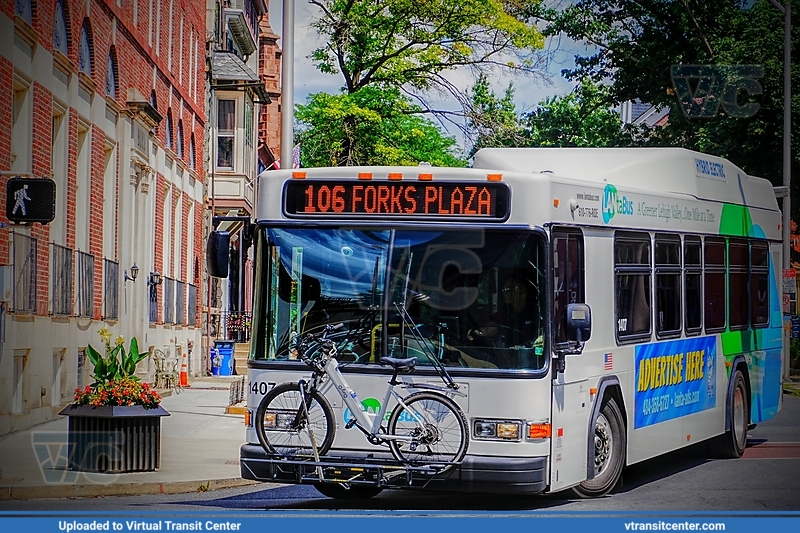 LANTA 1407 on Route 106
Route 106 to Forks Plaza
Gillig Low Floor Hybrid
