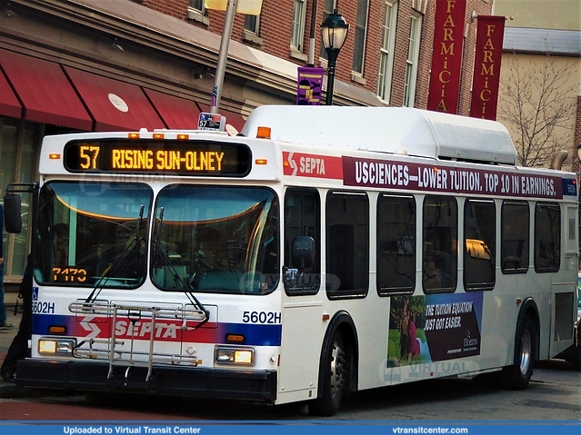 SEPTA 5602H on route 57
Photo taken at 3rd and Market Streets
