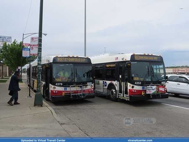 Chicago Transit Authority 4378 and 4353 on the Redline Shuttle
Keywords: CTA;New Flyer D60LFR
