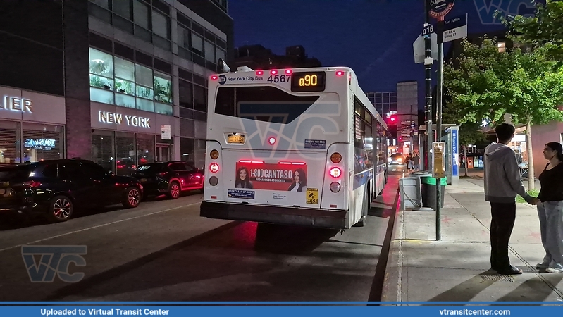 MTA New York City 4567 on Route Q90
2010 Orion 7 NG #4567 on the Q90
