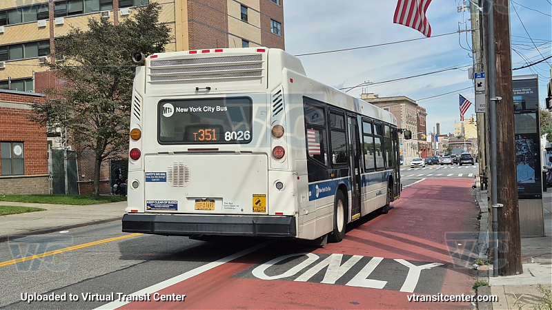 New York City Transit #8026 on the T351 Rockaway Park Shuttle 
New York City Transit #8026 on the T351 Rockaway Park Shuttle 
