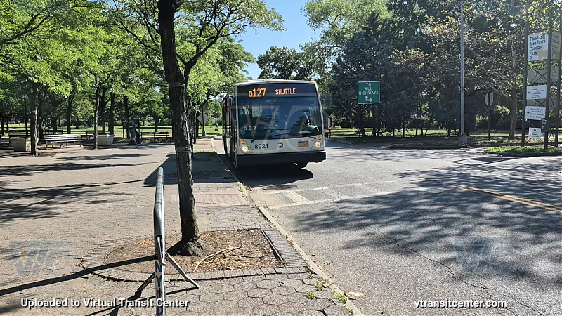 MTA New York City 8021 on the Q127 Dragon Boat Shuttle 
Route Q127 Dragon Boat Shuttle
