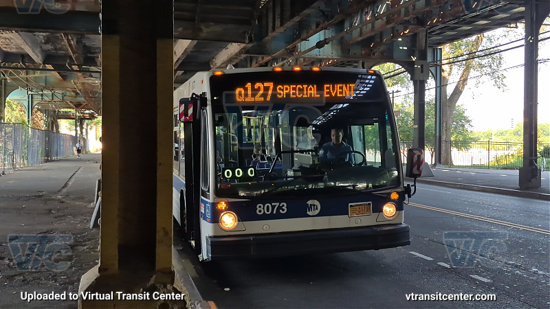MTA New York City 8073 on the Q127 Dragon Boat Shuttle 
Route Q127 Dragon Boat Shuttle
