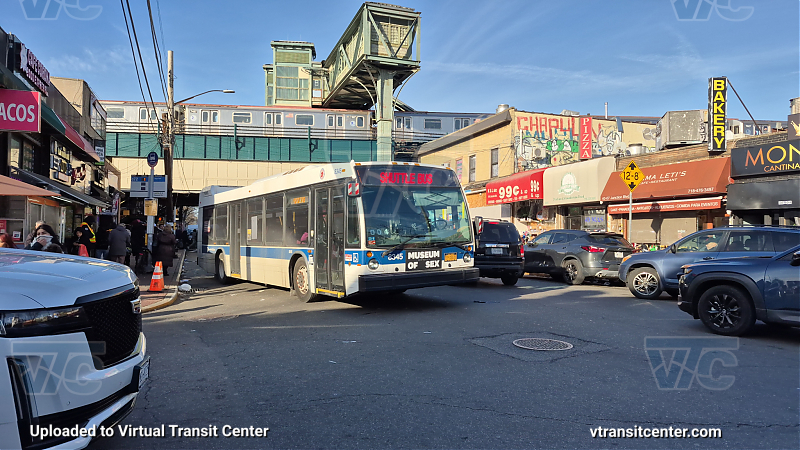 2015 Nova LFS #8345 on the T324 7 train shuttle
2015 Nova LFS #8345 on the T324 7 train shuttle
