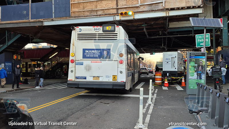 2015 Nova LFS #8443 on the T324 7 train shuttle
2015 Nova LFS #8443 on the T324 7 train shuttle

