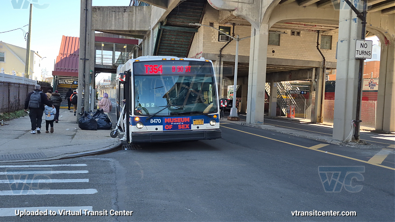 New York City Transit #8470 on the T354 A shuttle 
New York City Transit #8470 on the T354 A shuttle 
