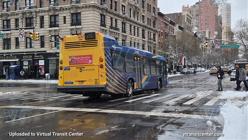 New York City Transit Bus #8575 on the M72
New York City Transit Bus #8575 on the M72
