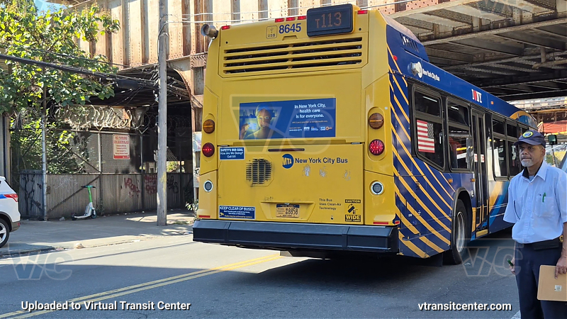 New York City Transit Bus #8645 on the T113 5 shuttle 
New York City Transit Bus #8645 on the T113 5 shuttle 
