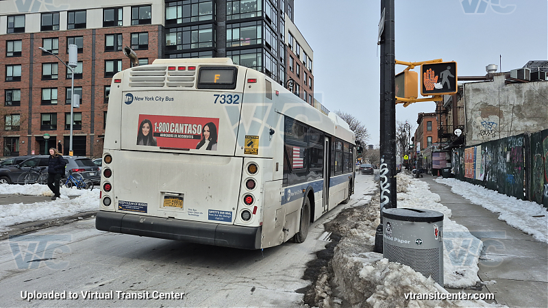 2015 NFI XD40 #7332 on the T475 F/G train shuttle
2015 NFI XD40 #7332 on the T475 F/G train shuttle
