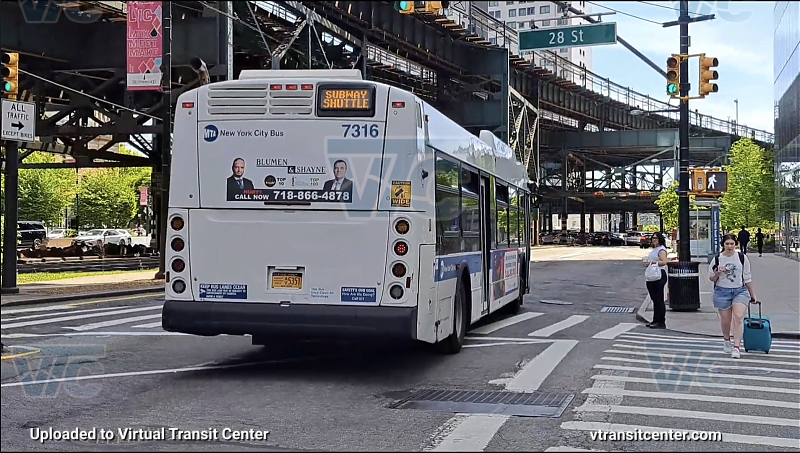 2015 NFI XD40 #7316 on the N shuttle 
2015 NFI XD40 #7316 on the N shuttle 
