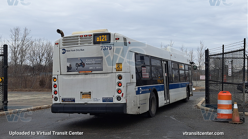 MTA New York City 7379 on the Q121 A shuttle 
2015 NFI XD40 #7379 on the Q121 A shuttle 
