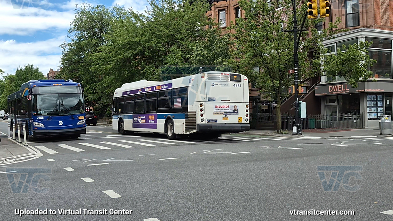 MTA New York City 4881 on the F shuttle 
2011 NFI XD40 #4881 on the F shuttle 
