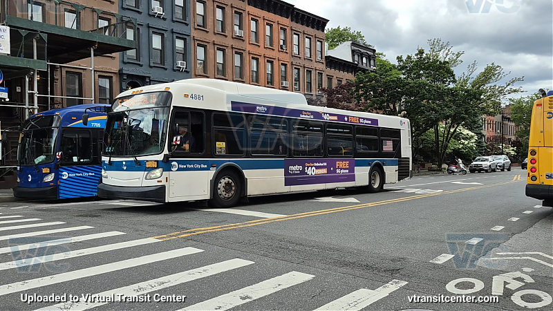 MTA New York City 4881 on the F shuttle 
2011 NFI XD40 #4881 on the F shuttle 
