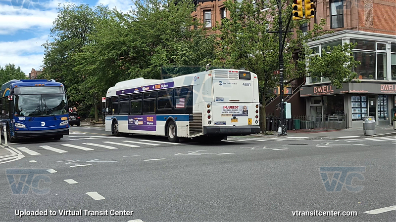 MTA New York City 4881 on the F shuttle 
2011 NFI XD40 #4881 on the F shuttle 
