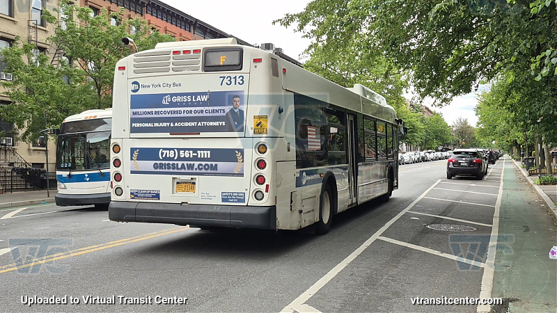 MTA New York City 7313 on the F shuttle 
2015 NFI XD40 #7313 on the F shuttle 

