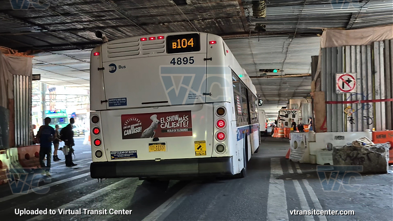 2011 NFI XD40 #4895 on the B104 J shuttle
2011 NFI XD40 #4895 on the B104 J shuttle
