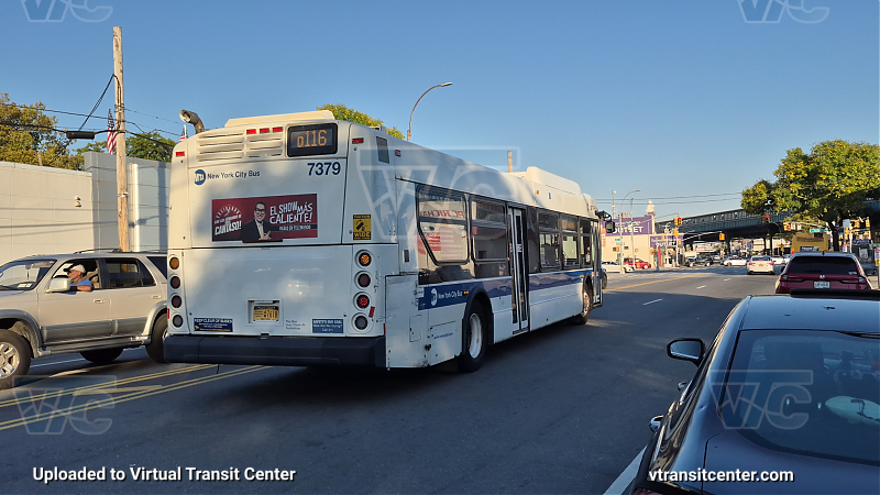 MTA New York City 7379 on the Q116 A shuttle 
2015 NFI XD40 #7379 on the Q116 A shuttle 
