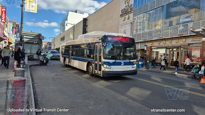 MTA New York City 7440 on the T321 7 shuttle 
2015 NFI XD40 #7440 on the T321 7 shuttle 
