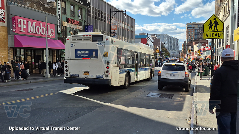 MTA New York City 7440 on the T321 7 shuttle 
2015 NFI XD40 #7440 on the T321 7 shuttle 
