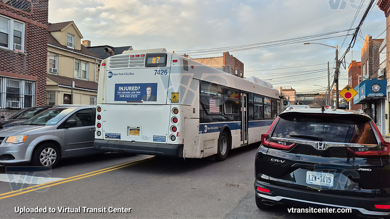 MTA New York City 7426 on the T324 7 shuttle
2015 NFI XD40 #7426 on the T324 7 shuttle

