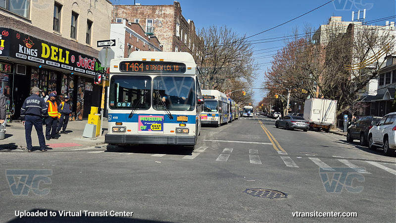 MTA New York City 410 on the T464 Q shuttle 
Route T464 - Q Train Local to

