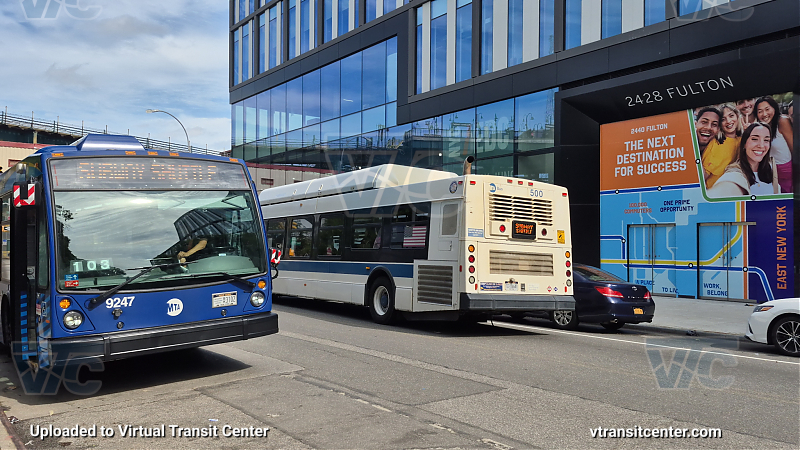 MTA New York City 500 on the T433 J shuttle 
Rear view
