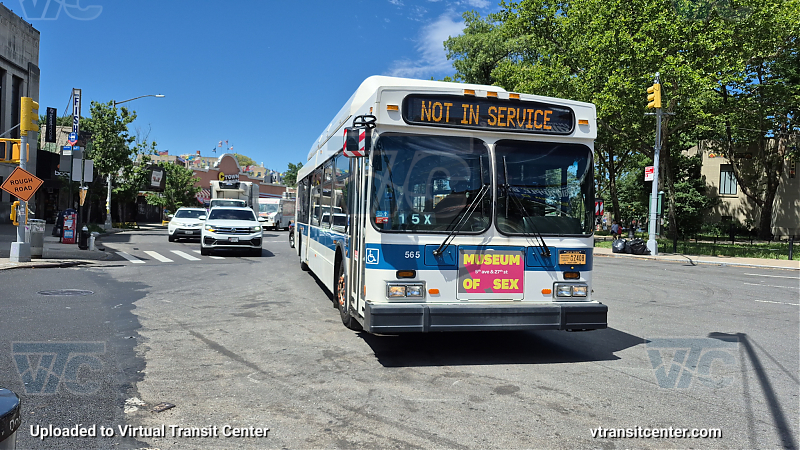 MTA New York City 565 on the T103 6 shuttle 
2012 NFI C40LF #565 on the T103 6 shuttle 
