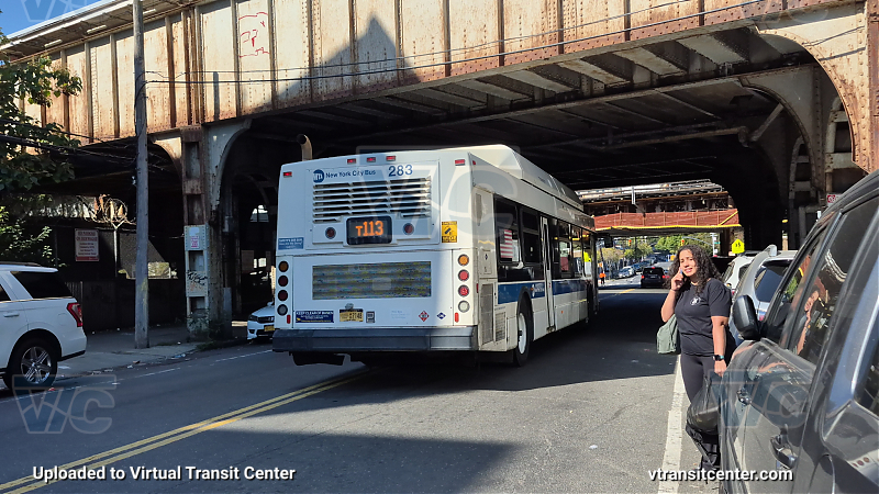 MTA New York City 283 on the T113 5 shuttle
2011 NFI C40LF #283 on the T113 5 shuttle

