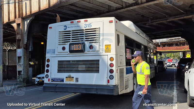 MTA New York City 315 on the T113 5 shuttle
Rear view
