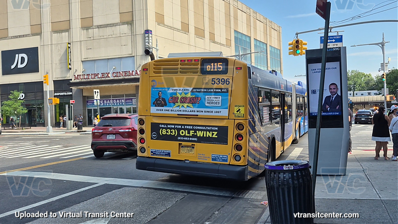 MTA New York City 5396 on the Q115
2015 NFI XD60 #5396 on the Q115
