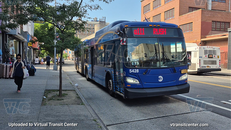 MTA New York City 5428 on the Q111 Rush
2015 NFI XD60 #5428 on the Q111 Rush
