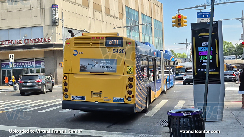 MTA New York City 5428 on the Q111 Rush
2015 NFI XD60 #5428 on the Q111 Rush
