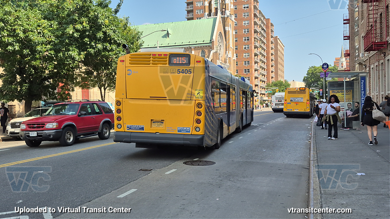 MTA New York City 5405 on the Q115
2015 NFI XD60 #5405 on the Q115
