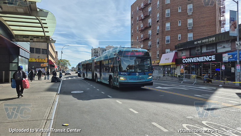 MTA New York City 6274 (LGA Link) on the Q107 7 shuttle 
2020 NFI XD60 #6274 (LGA Link) on the Q107 7 shuttle 
