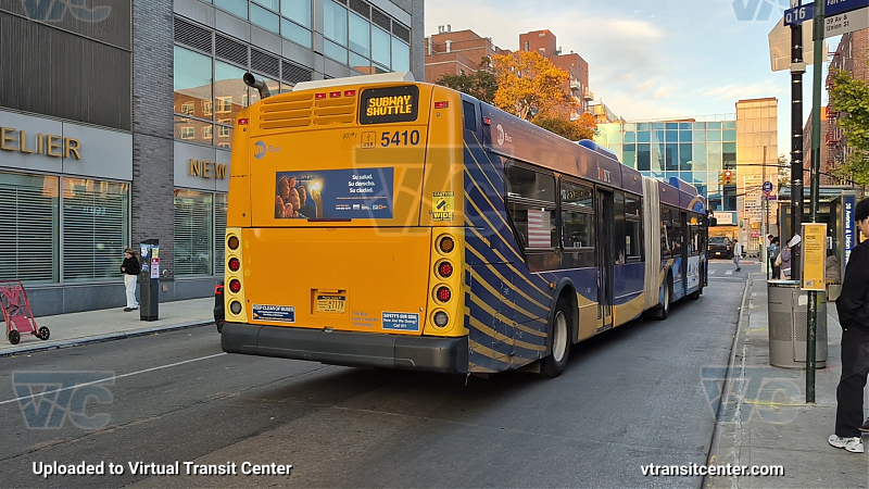 MTA New York City 5410 on the T321 7 shuttle 
2015 NFI XD60 #5410 on the T321 7 shuttle 
