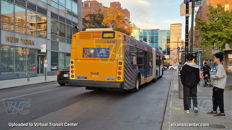 MTA New York City 5410 on the T321 7 shuttle 
2015 NFI XD60 #5410 on the T321 7 shuttle 

