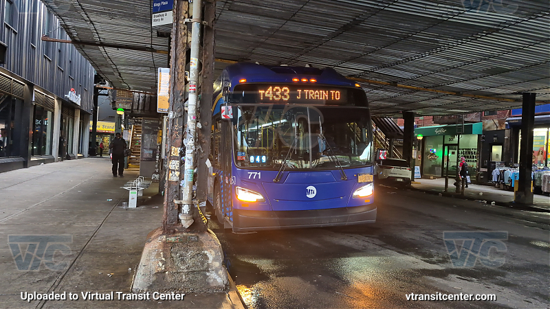 New York City Transit Bus #771 on the T433 J shuttle
New York City Transit Bus #771 on the T433 J shuttle
