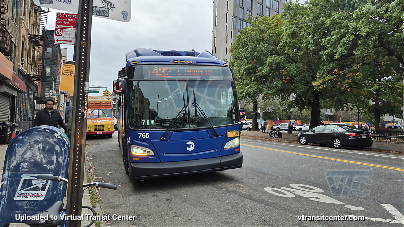 New York City Transit #765 on the T422 L shuttle 
New York City Transit #765 on the T422 L shuttle 
