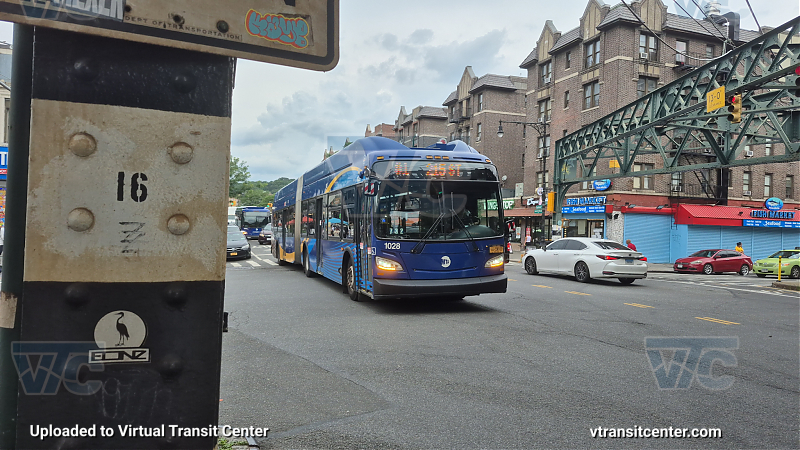 MTA New York City 1028 on the 1 shuttle 
2018 NFI XN60 #1028 on the 1 shuttle 
