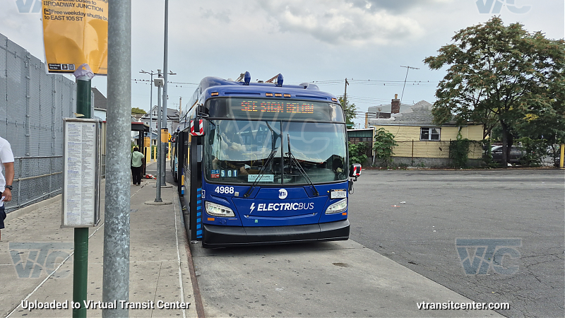 New York City Transit #4988 on the T427 L shuttle 
New York City Transit #4988 on the T427 L shuttle 
