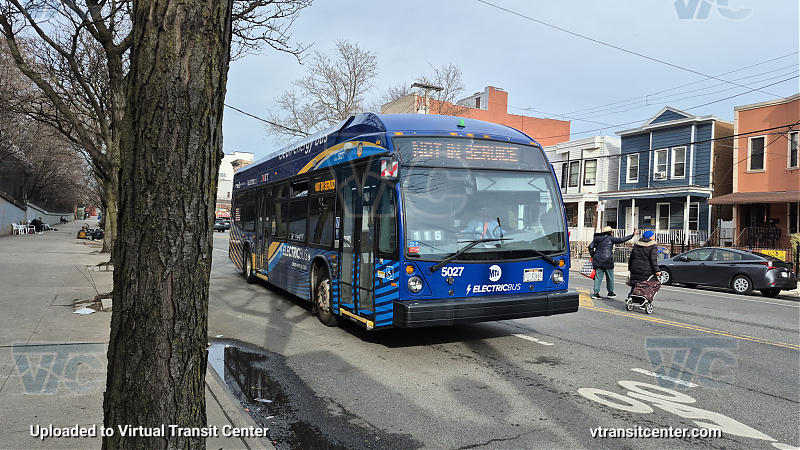 MTA New York City 5027 on the 2 shuttle 
2024 Nova LFS #5027 on the 2 shuttle 
