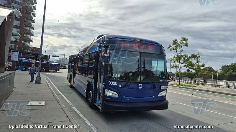 MTA Bus Company #9320 on the T300 E shuttle 
MTA Bus Company #9320 on the T300 E shuttle 
