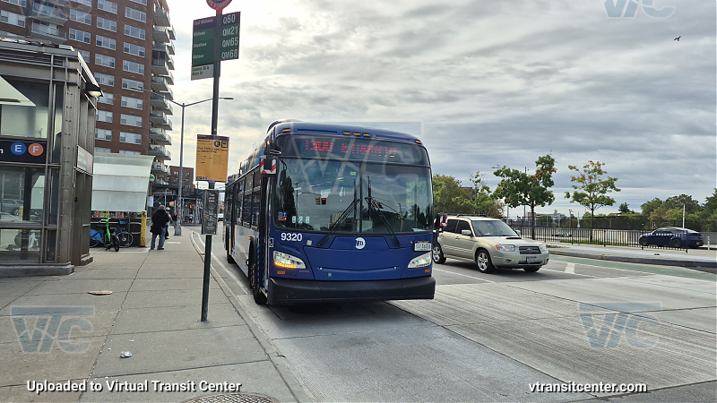 MTA Bus Company #9320 on the T300 E shuttle 
MTA Bus Company #9320 on the T300 E shuttle 
