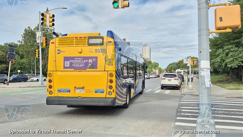 MTA Bus Company #9320 on the T300 E shuttle 
MTA Bus Company #9320 on the T300 E shuttle 
