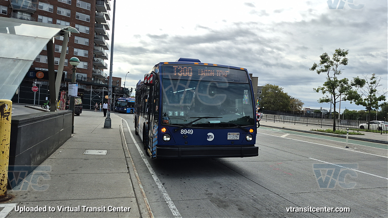 New York City Transit Bus #8949 on the T300 E shuttle
New York City Transit Bus #8949 on the T300 E shuttle
