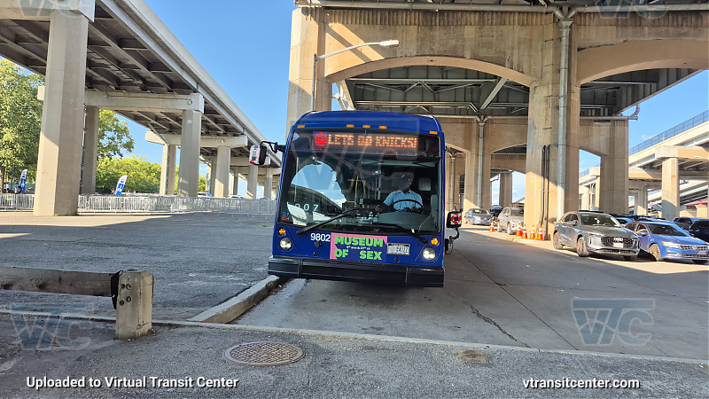 New York City Transit Bus #9802 on the X80
With Let's Go Knicks P/R code

